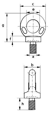 bsw eyebolt dimensions